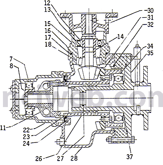 Jensen Model 605 Gearbox Parts Drawing
